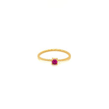 925 Silver Gold Plating Fashion Jewelry Ruby Ring for Jewelry Gift